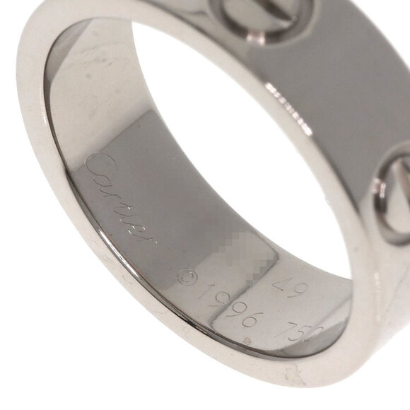 CARTIER 18k Silver Love Ring #49 - Picture 5 of 7